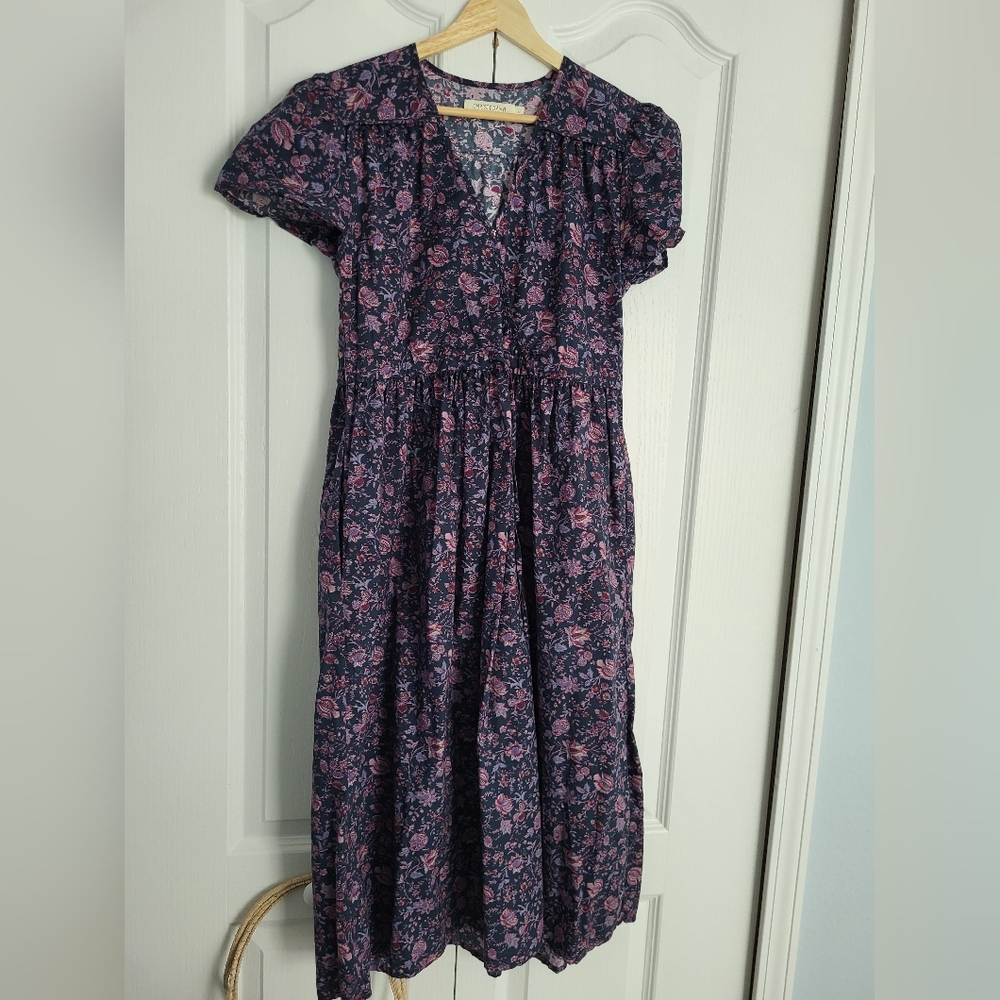 Christy Dawn - Simple Dawn Dress in Blooming Pomegranate size Petite small